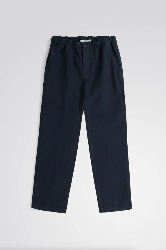 Norse Projects Ezra Relaxed Cotton Linen Trouser Dark Navy