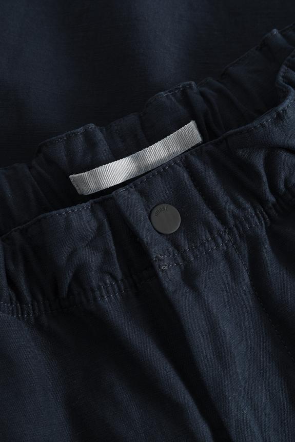 Norse Projects Ezra Relaxed Cotton Linen Trouser Dark Navy