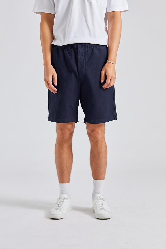 Norse Projects Ezra shorts cotton linen navy 