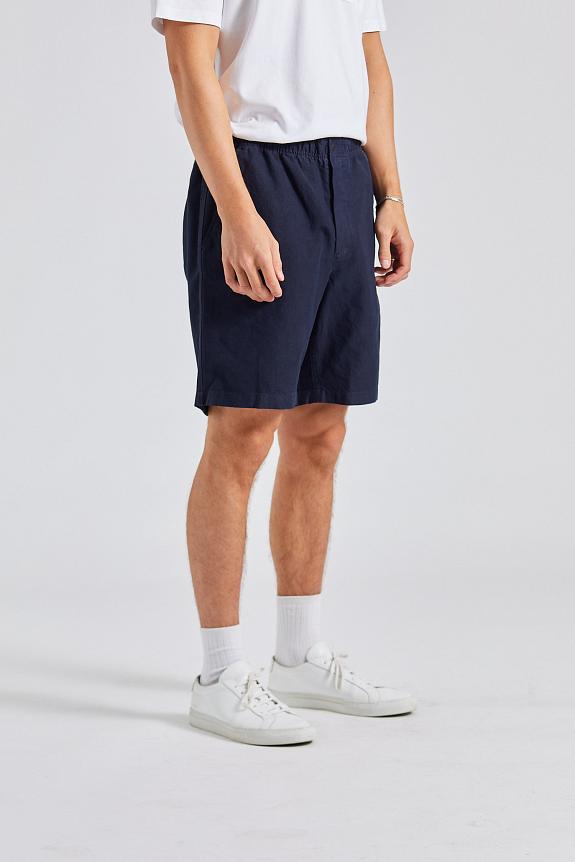 Norse Projects Ezra shorts cotton linen navy 