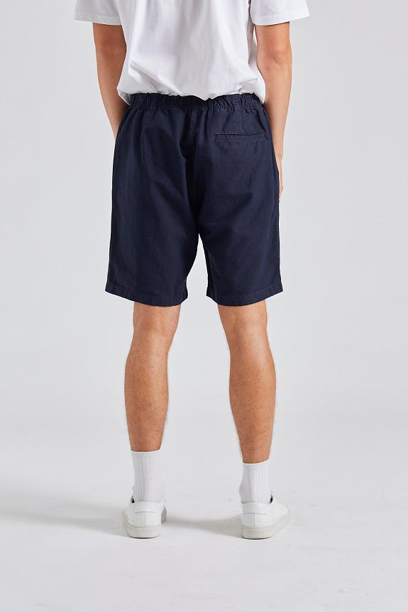 Norse Projects Ezra shorts cotton linen navy 