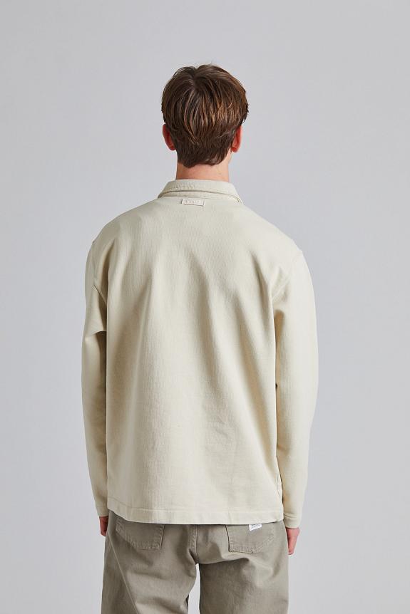 Norse Projects Fraser Relaxed Organic Loopback LS Polo Oatmeal-2