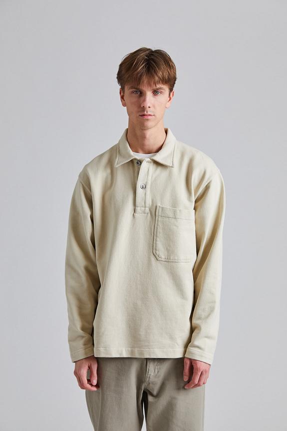 Norse Projects Fraser Relaxed Organic Loopback LS Polo Oatmeal