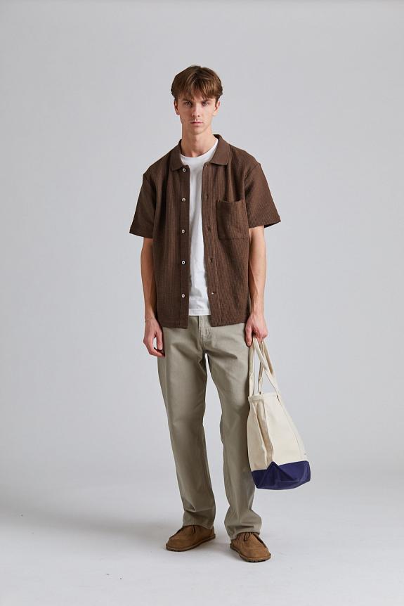 Norse Projects Gustav Crochet Jersey Shirt Chestnut