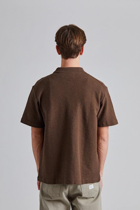 Norse Projects Gustav Crochet Jersey Shirt Chestnut-2