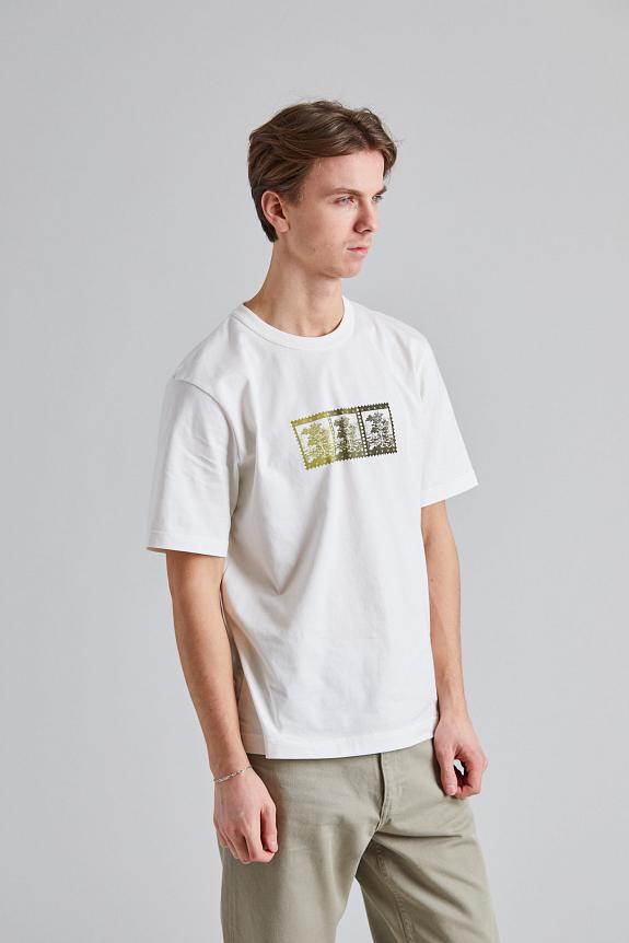 Norse Projects Holger Post Stamp Print T-Shirt White-2
