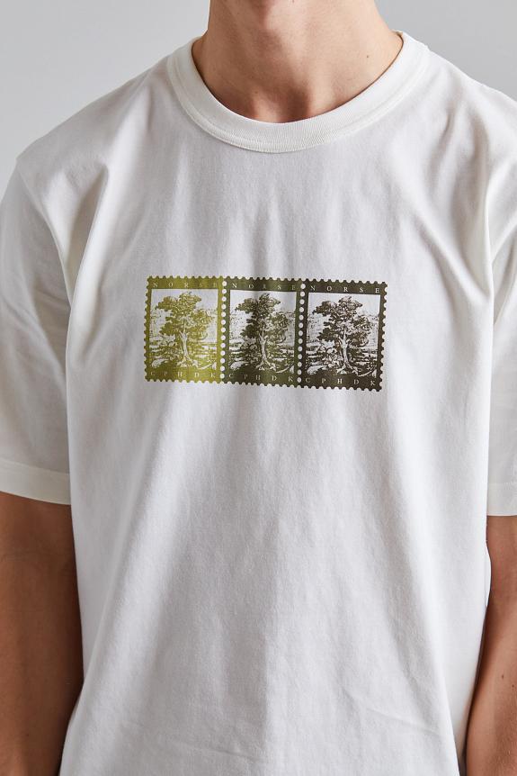Norse Projects Holger Post Stamp Print T-Shirt White-3