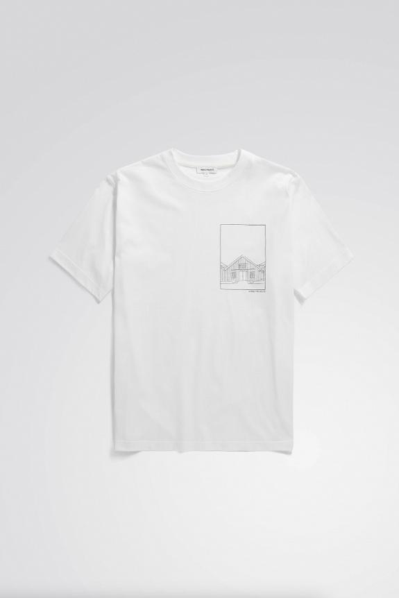Norse Projects Johannes Organic Kanonbadsvej Print T-Shirt White