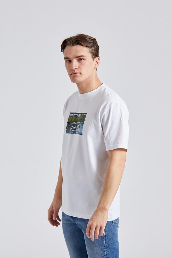 Norse Projects Johannes Organic Canal Print T-shirt White