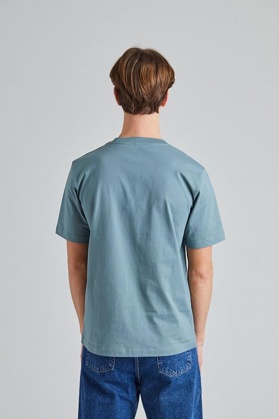 Norse Projects Johannes Organic Norse Logo Print T-Shirt Greyish Blue-2