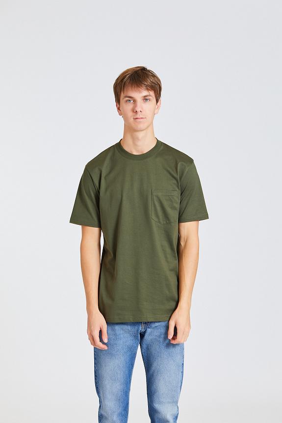 Johannes Organic Pocket T-Shirt Army Green