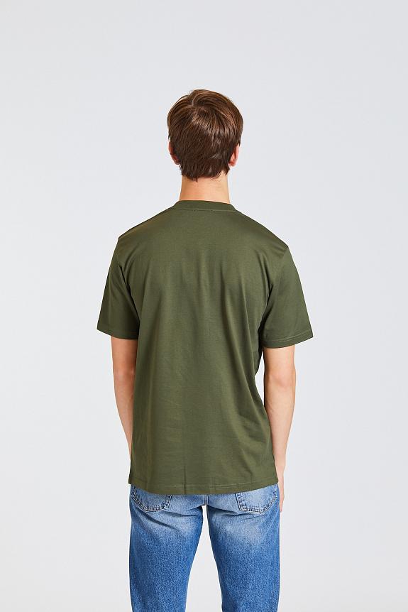 Johannes Organic Pocket T-Shirt Army Green-4