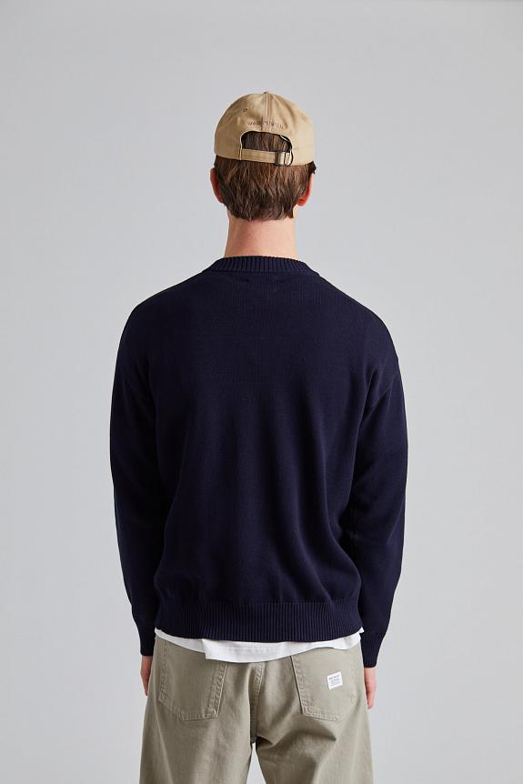 Norse Projects Jonas Cotton Sweater Dk Navy-1