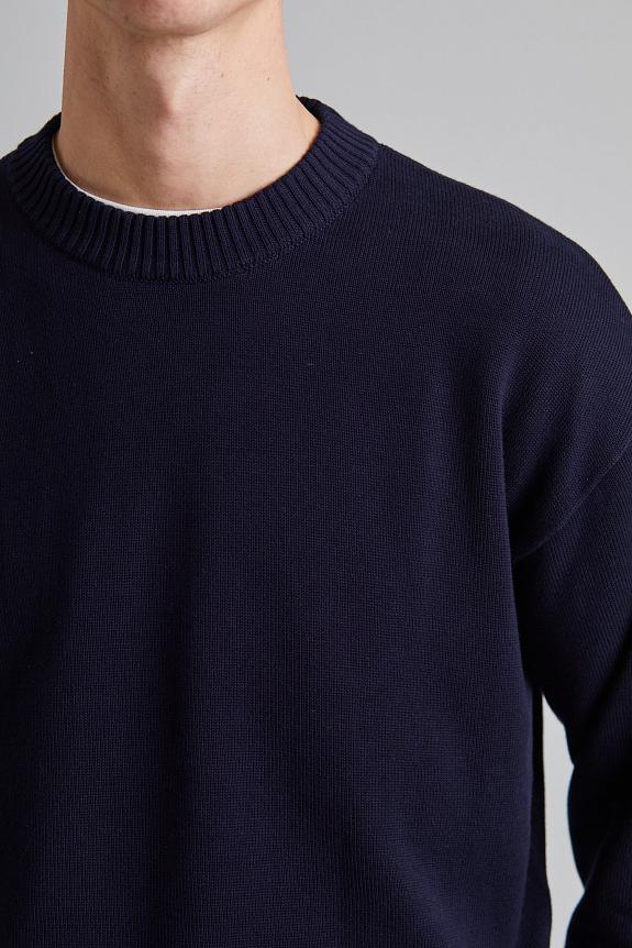 Norse Projects Jonas Cotton Sweater Dk Navy-3