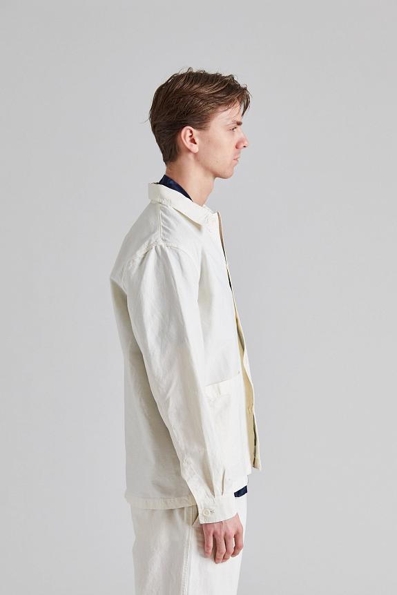 Norse Projects Julian Cotton Linen Overshirt Kit White-5