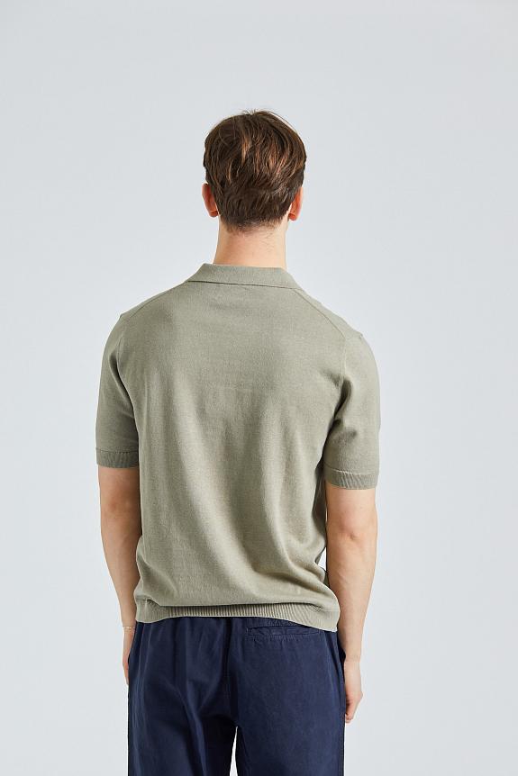 Norse Projects Leif Cotton Linen Polo Clay 
