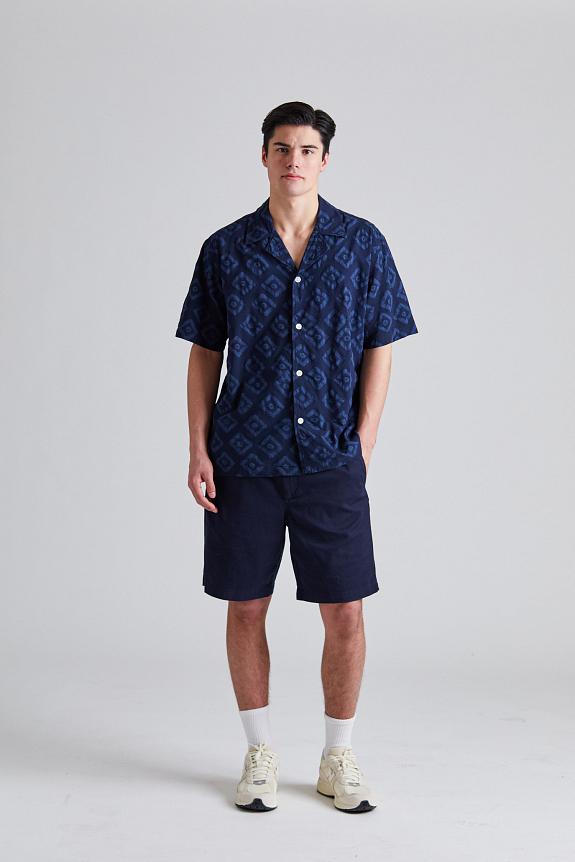 Norse Projects Mads Batik SS Shirt Dk Navy