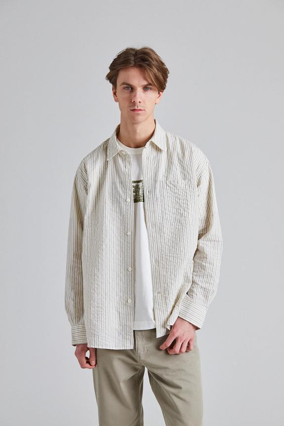 Norse Projects Mo Oversized Striped Shirt Chestnut-4