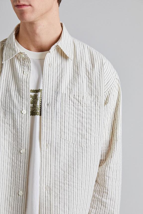 Norse Projects Mo Oversized Striped Shirt Chestnut-5