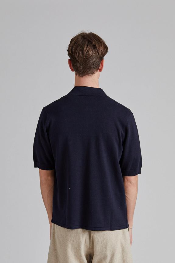 Norse Projects Rollo Cotton Linen SS Shirt Dark Navy-2