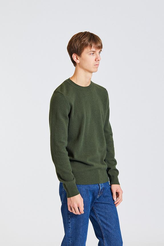 Norse Projects Sigfred Merino Lambswool Sweater Army Green-2