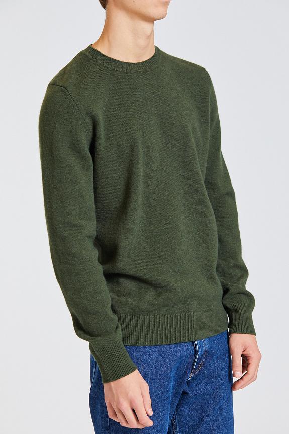 Norse Projects Sigfred Merino Lambswool Sweater Army Green-3