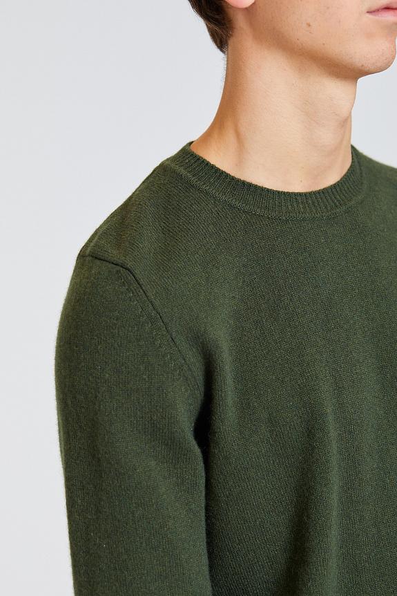 Norse Projects Sigfred Merino Lambswool Sweater Army Green-4