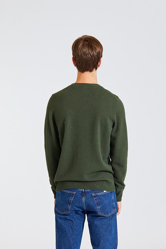Norse Projects Sigfred Merino Lambswool Sweater Army Green-1