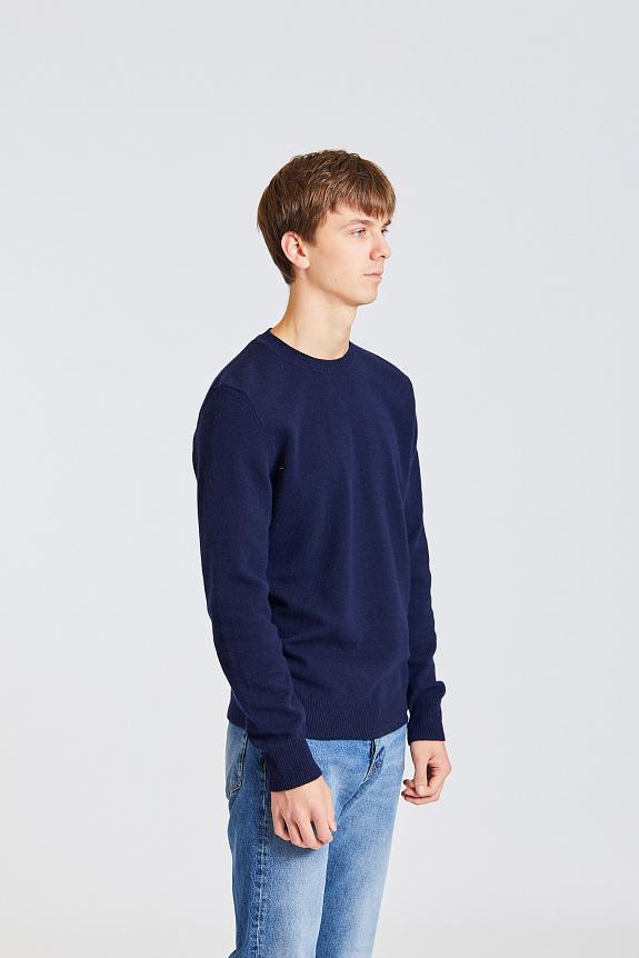 Norse Projects Sigfred Merino Lambswool Sweater Dark Navy-2