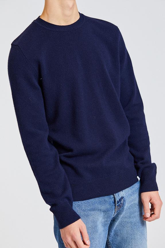 Norse Projects Sigfred Merino Lambswool Sweater Dark Navy-1