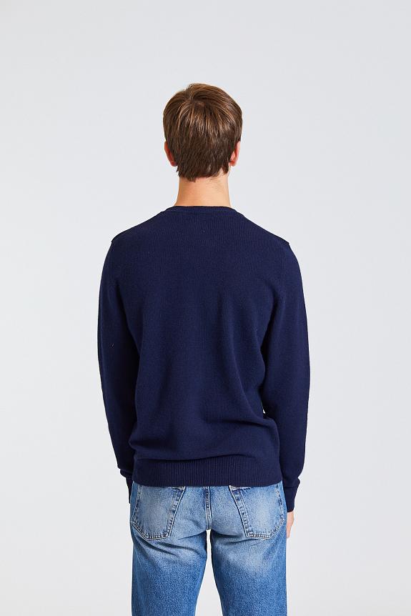 Norse Projects Sigfred Merino Lambswool Sweater Dark Navy-4