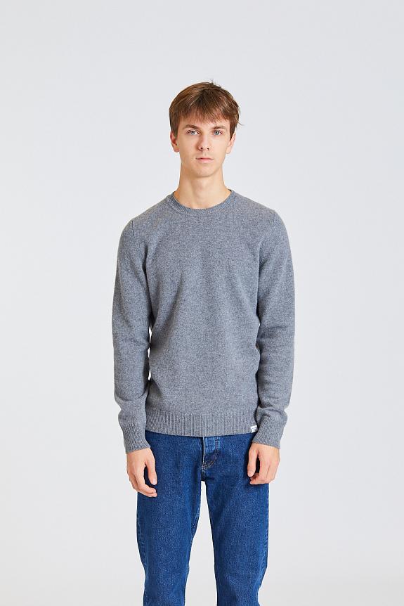 Norse Projects Sigfred Merino Lambswool Sweater Grey Melange
