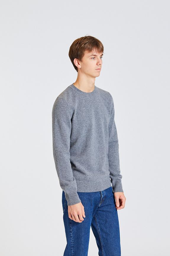 Norse Projects Sigfred Merino Lambswool Sweater Grey Melange-2