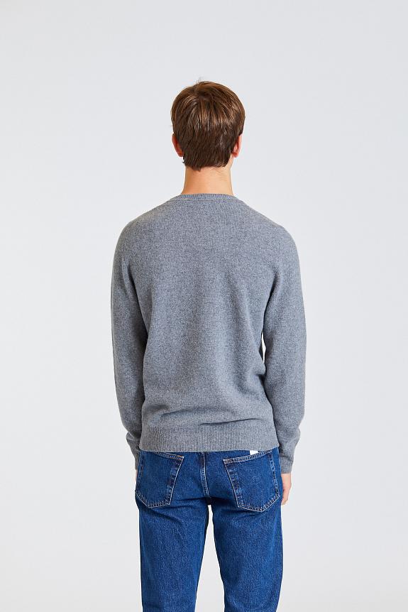 Norse Projects Sigfred Merino Lambswool Sweater Grey Melange-4