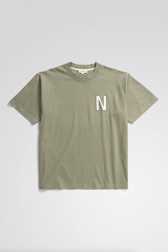 Norse Projects Simon Loose Organic Heavy Jersey Large N T-Shirt Clay