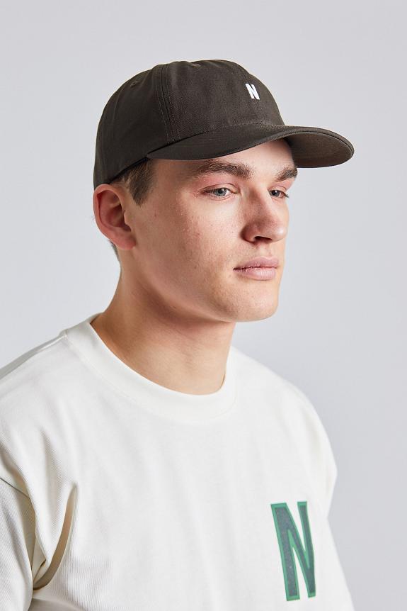 Norse Projects Twill Sports Cap Beech Green-1