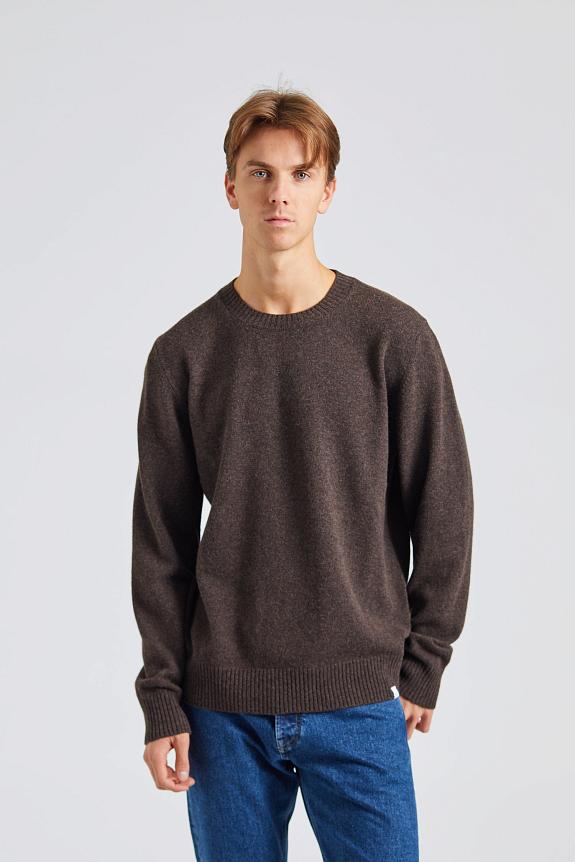 Norse Standard Merino Lambswool Sweater Heathland Brown 