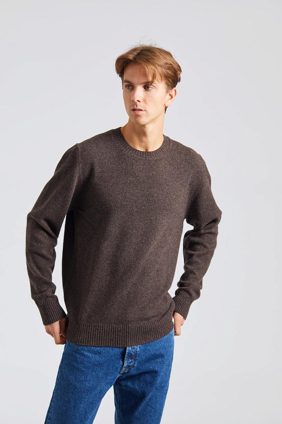 Norse Standard Merino Lambswool Sweater Heathland Brown 