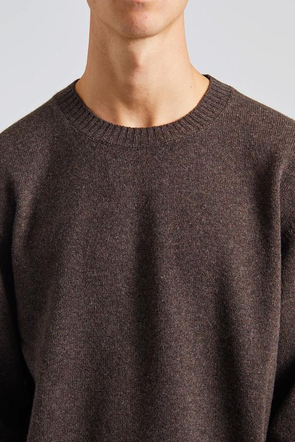 Norse Standard Merino Lambswool Sweater Heathland Brown 