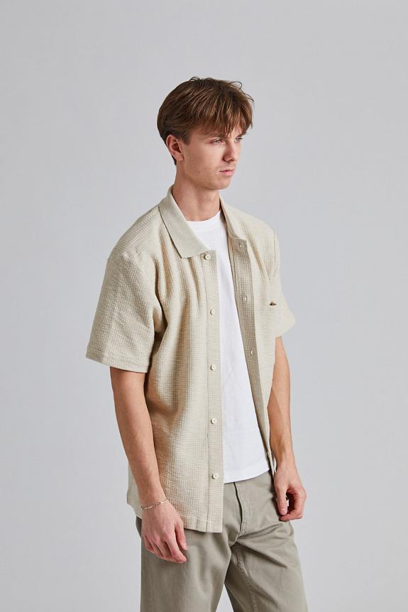 Norse Projects Gustav Crochet Jersey Shirt Oatmeal-1