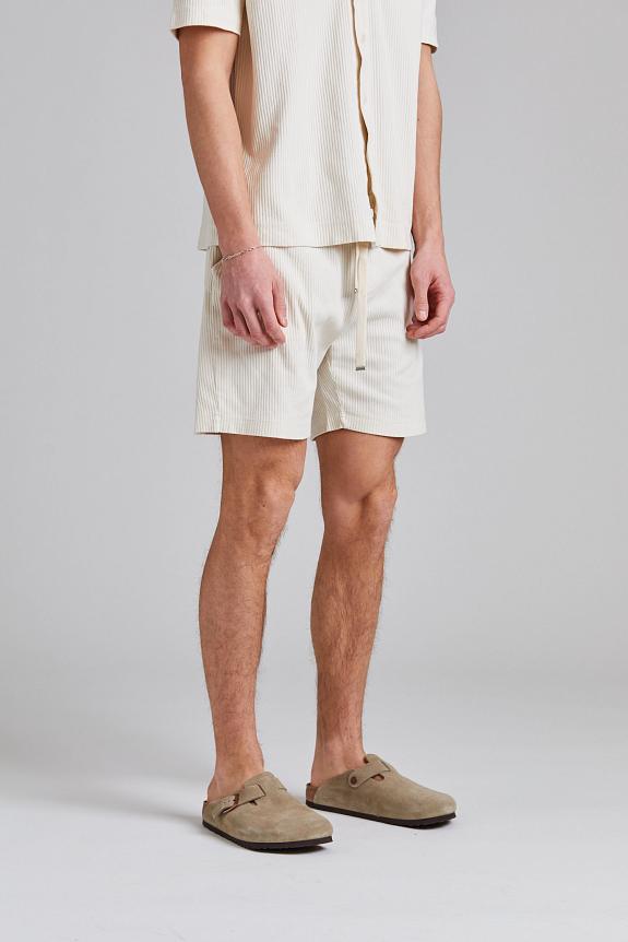 Onesto Rib Jersey Shorts Off White-1