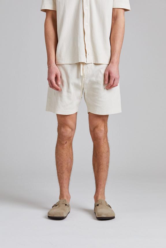 Onesto Rib Jersey Shorts Off White