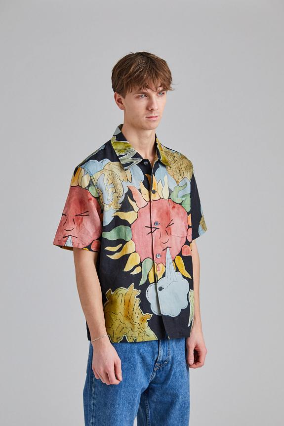 OUR LEGACY Box Shirt Shortsleeve Solar Power Print-2