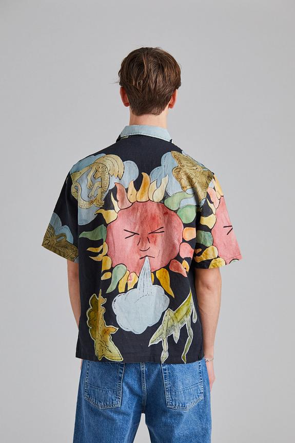 OUR LEGACY Box Shirt Shortsleeve Solar Power Print-3