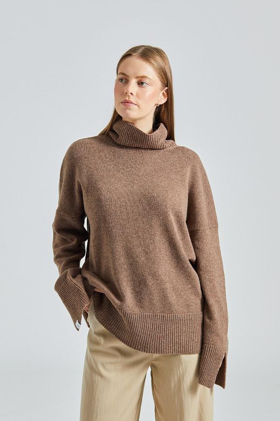 Once Untold Anna TN Sweater Brown Melange