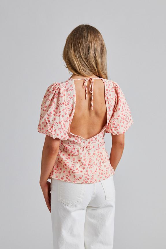 Once Untold Athilda Blouse Cream Pink Flower 