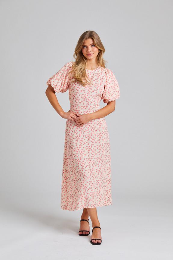 Once Untold Athilda Dress Cream Pink Flower 