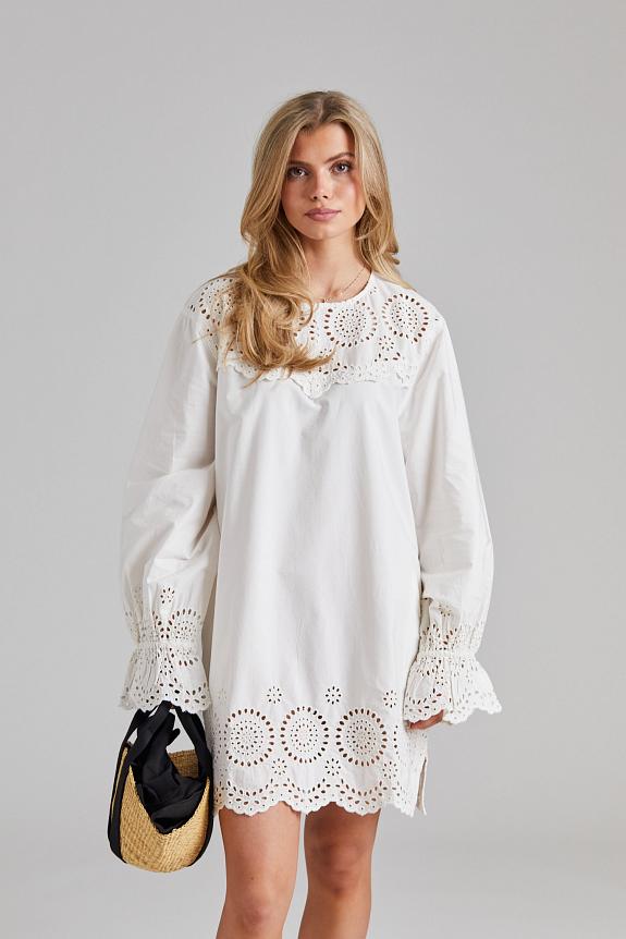 Once Untold Bea Shirt Dress White-1