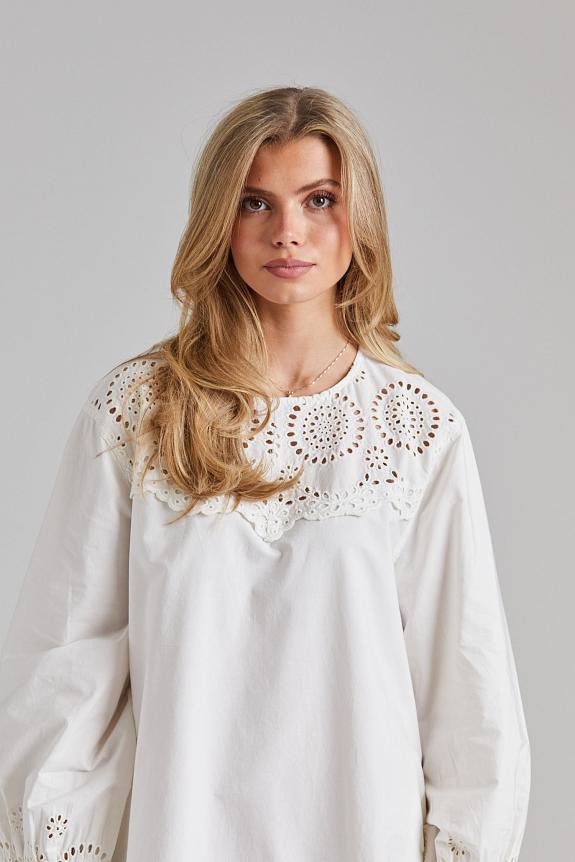 Once Untold Bea Shirt Dress White-5