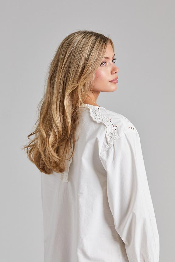 Once Untold Bea Shirt Dress White-4